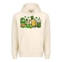 Tofu St. Patrick's Day coffee cups Premium Hoodie - OliviaCreatesArt