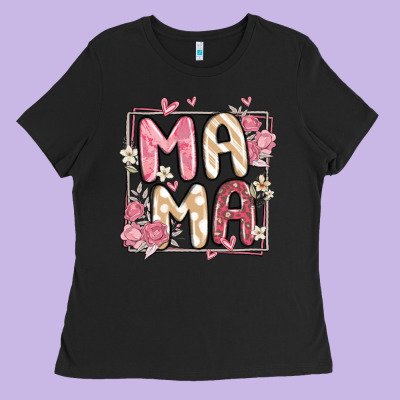 Floral Mama Ladies Tee Designed By Maliassmallbusiness