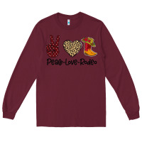 Burgundy Peace Love Rodeo Long Sleeve Tee - Bettercallsaul