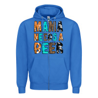 True Royal Mama Needs a Beer Zipper Hoodie - CowCowDesign
