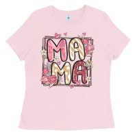 Bubblegum Pink floral mama Ladies Tee - MaliasSmallBusiness