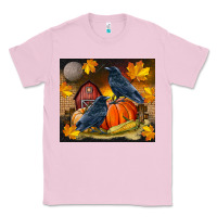 Bubblegum Pink Fall Crow Classic Tee - LillyAllenDesigns