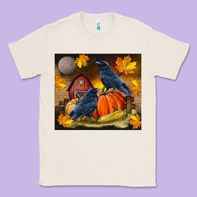 Fall Crow Classic Tee Designed By Lillyallendesigns