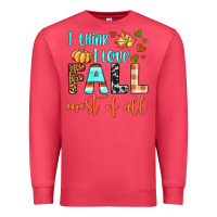 Cardinal i think i love fall most of all Premium Sweatshirt - BundleAndBundleShop