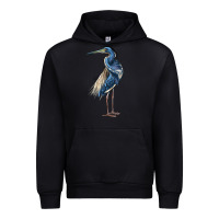 Black Louisiana Heron Urban Hoodie - LillyAllenDesigns