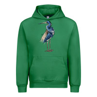 Emerald Louisiana Heron Urban Hoodie - LillyAllenDesigns
