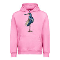 Fuchsia Pink Louisiana Heron Urban Hoodie - LillyAllenDesigns