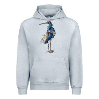 Heather Grey Louisiana Heron Urban Hoodie - LillyAllenDesigns