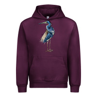 Mauve Wine Louisiana Heron Urban Hoodie - LillyAllenDesigns