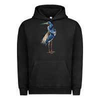Pigment Black Louisiana Heron Urban Hoodie - LillyAllenDesigns