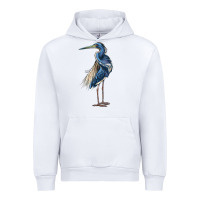 White Louisiana Heron Urban Hoodie - LillyAllenDesigns