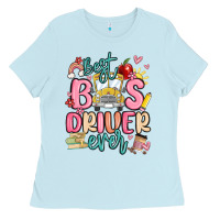 Baby Blue best bus driver ever Ladies Tee - MaliasSmallBusiness