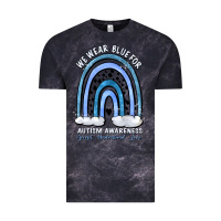 Cloud Black we wear blue for autism awareness accept understan Vintage Tee - Artiststas