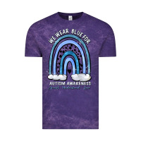 Cloud Purple we wear blue for autism awareness accept understan Vintage Tee - Artiststas