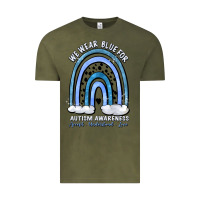 Vintage Olive we wear blue for autism awareness accept understan Vintage Tee - Artiststas