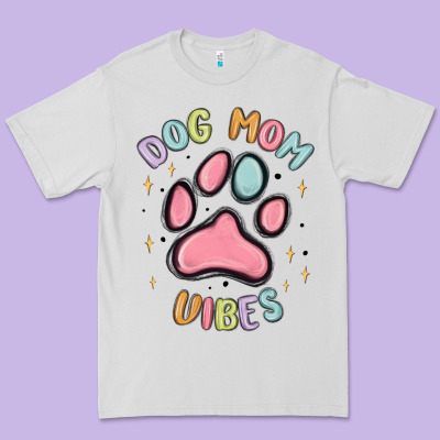 Dog Mom Vibes Premium Tee Designed By Maliassmallbusiness