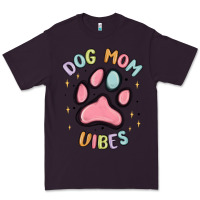 Plum dog mom vibes Premium Tee - MaliasSmallBusiness