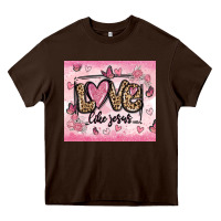 Chocolate Brown love like jesus Heavy Core Tee - MaliasSmallBusiness
