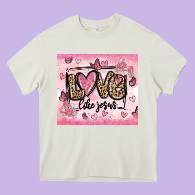 Love Like Jesus Heavy Core Tee Designed By Maliassmallbusiness