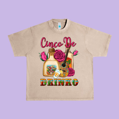 Cinco De Drinko Urban Heavy Tee Designed By Artiststas
