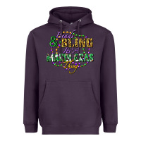 Plum heads and bling it's' a mardi gras thing Heavyweight Hoodie - FaDigitalArtStudio