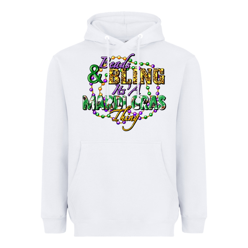 Heads And Bling It's' A Mardi Gras Thing Heavyweight Hoodie by FaDigitalArtStudio | Teevron