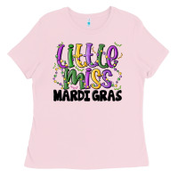 Bubblegum Pink little miss mardi gras Ladies Tee - MaliasSmallBusiness