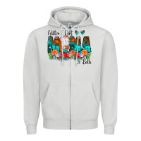 Dove Grey Glitter Dirt Mama Of Both Cow Flowers Zipper Hoodie - CowCowDesign