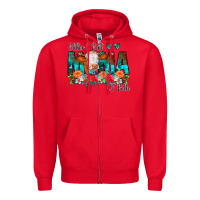 Red Glitter Dirt Mama Of Both Cow Flowers Zipper Hoodie - CowCowDesign