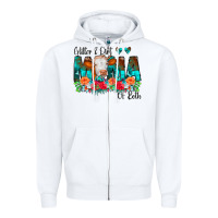 Glitter Dirt Mama Of Both Cow Flowers Zipper Hoodie | Teevron