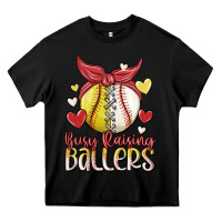 Black busy raising ballers Heavy Core Tee - MaliasSmallBusiness