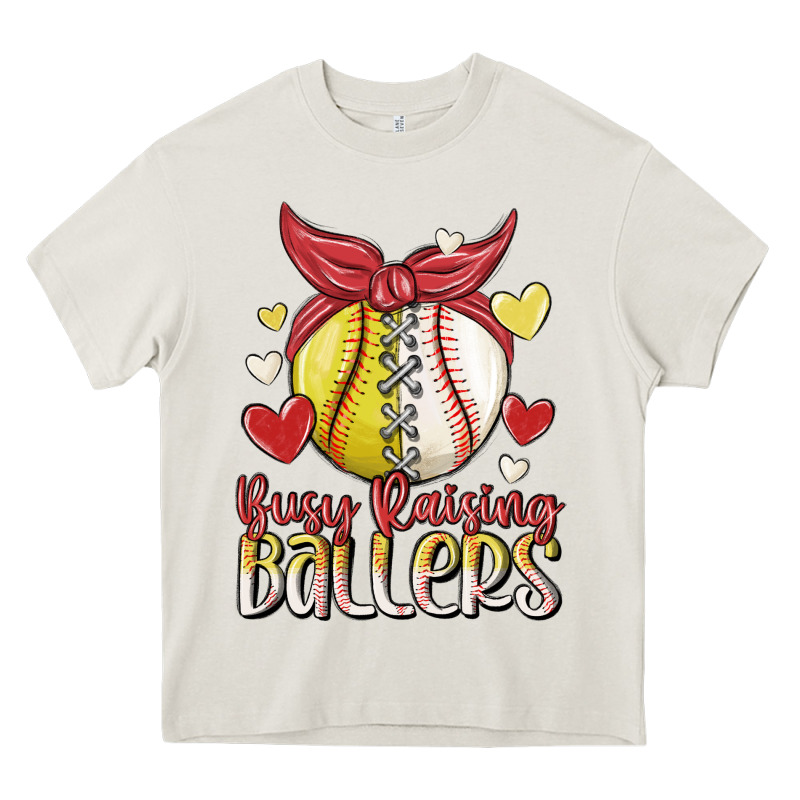 Busy Raising Ballers Heavy Core Tee by MaliasSmallBusiness | Teevron