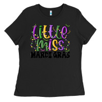 Black little miss mardi gras Ladies Tee - MaliasSmallBusiness