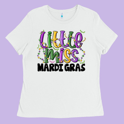 Little Miss Mardi Gras Ladies Tee Designed By Maliassmallbusiness