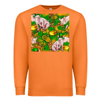Carrot St patricks  day pig with candy and pot of gold  seamless pattern Premium Sweatshirt - FaDigitalArtStudio