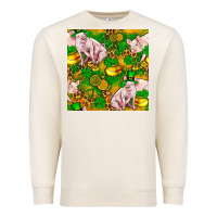 Sandshell St patricks  day pig with candy and pot of gold  seamless pattern Premium Sweatshirt - FaDigitalArtStudio