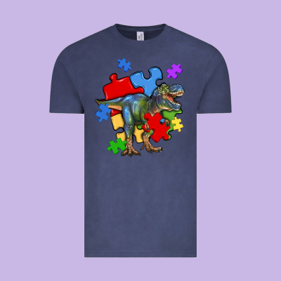 Autism T Rex Vintage Tee Designed By Artiststas