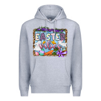 Heather Grey Easter vibes Premium Hoodie - OliviaCreatesArt