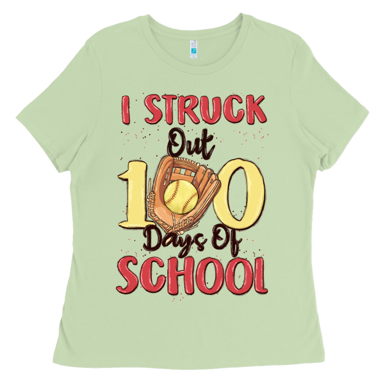 I Struck Out 100 Days Of School Ladies Tee by MaliasSmallBusiness | Teevron