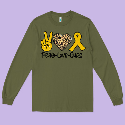 Peace Love Cure Long Sleeve Tee Designed By Bettercallsaul