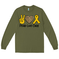Army Green Peace Love Cure Long Sleeve Tee - Bettercallsaul