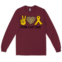 Burgundy Peace Love Cure Long Sleeve Tee - Bettercallsaul