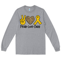Heather Grey Peace Love Cure Long Sleeve Tee - Bettercallsaul