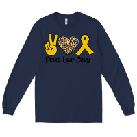 Navy Peace Love Cure Long Sleeve Tee - Bettercallsaul