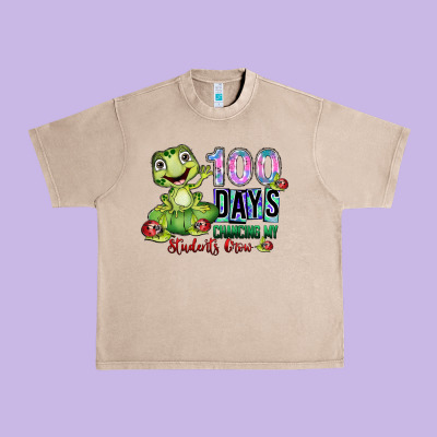 100 Days Chancing My Students Crow Urban Heavy Tee Designed By Sublimationcraftshop