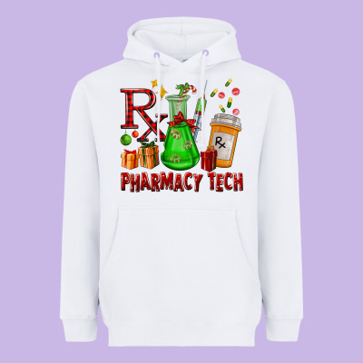 Pharmacy Tech Christmas Heavyweight Hoodie Designed By Fadigitalartstudio