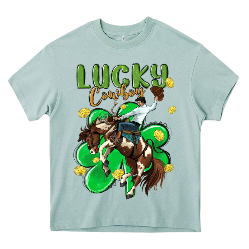 Lucky Cowboy Heavy Core Tee by MaliasSmallBusiness | Teevron