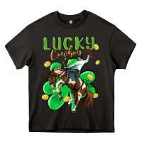 Asphalt lucky cowboy Heavy Core Tee - MaliasSmallBusiness