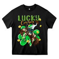 Black lucky cowboy Heavy Core Tee - MaliasSmallBusiness