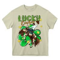 Mossy lucky cowboy Heavy Core Tee - MaliasSmallBusiness